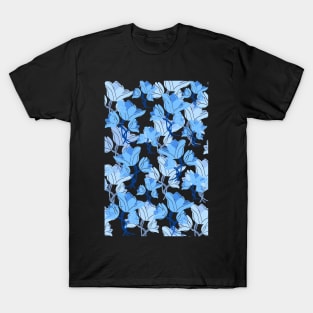 Blue flower pattern T-Shirt